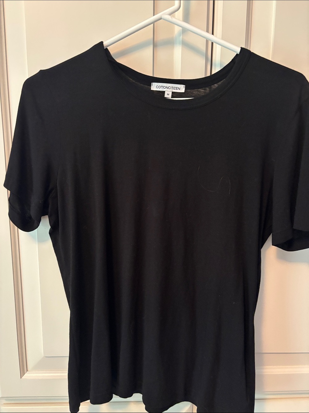 Cotton Citizen Black Short Sleeve Crewneck Tee Medium